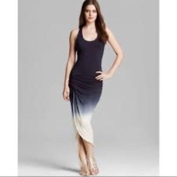 Young Fabulous and broke ombré high low dress in navy & white NWT. S - Picture 1 of 8